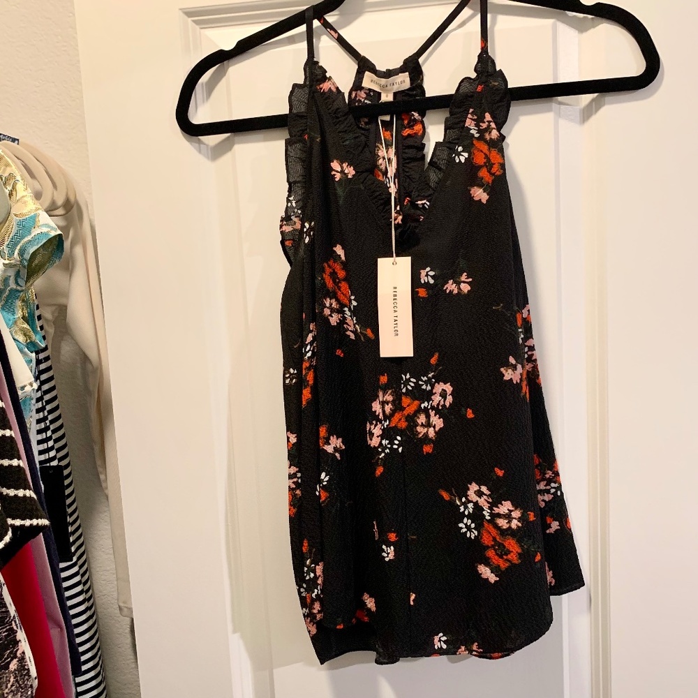 Rebecca Taylor Black Tank Top for a Night Out